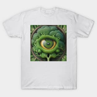 [AI Art] Eye Of Broccoli, Art Deco Style T-Shirt